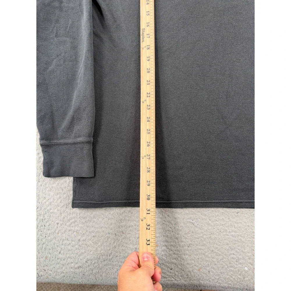 Polo Ralph Lauren Thermal Shirt Men 1XT Gray Long Sleeve Crew Neck Red Pony Logo